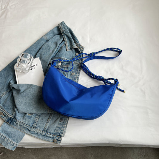 Casual geknoopte nylon schoudertas